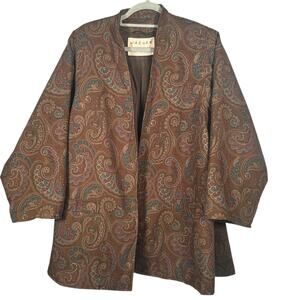 Vtg Jaeger Great Britain Paisley Print Jacket Women’s XL